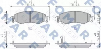 FOMAR FRICTION fo894781 -  Комплект тормозных колодок, дисковый тормоз